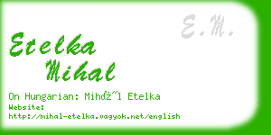 etelka mihal business card